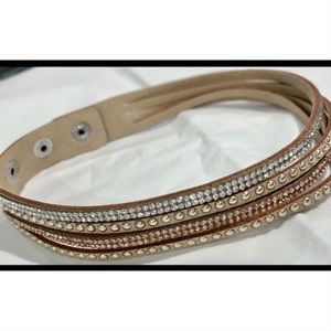 Rhinestone studded collar